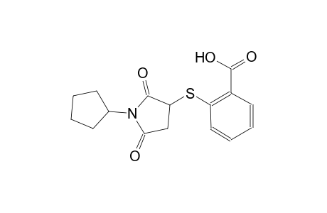 benzoic acid, 2-[(1-cyclopentyl-2,5-dioxo-3-pyrrolidinyl)thio]-