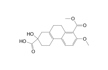 1,7-Phenanthrenedicarboxylic acid, 5,6,7,8,9,10-hexahydro-7-hydroxy-2-methoxy-, 1-methyl ester, (.+-.)-