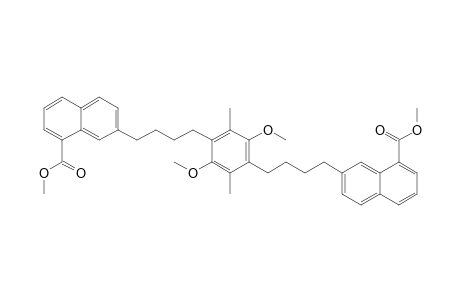 1,4-bis[4'-(8"-Methoxycarbonyl-2"-naphthyl)butyl]-2,5-dimethoxy-3,6-dimethylbenzene