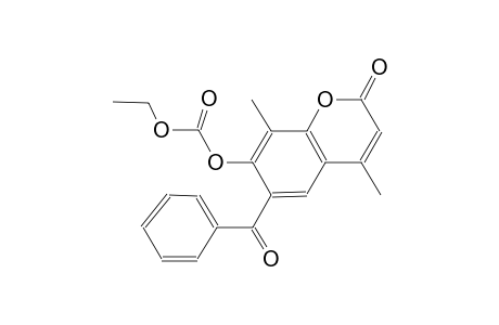 6-benzoyl-4,8-dimethyl-2-oxo-2H-chromen-7-yl ethyl carbonate