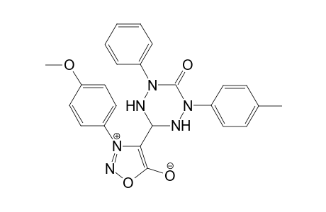 2-(4-Methylphenyl)-6-[3-(4-methoxyphenyl)sydnon-4-yl]-4-phenyl-1,2,4,5-tetrazinan-3-one