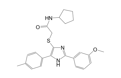 acetamide, N-cyclopentyl-2-[[2-(3-methoxyphenyl)-5-(4-methylphenyl)-1H-imidazol-4-yl]thio]-