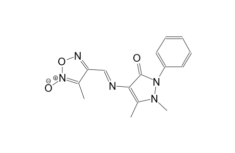 1,5-dimethyl-4-{[(E)-(4-methyl-5-oxido-1,2,5-oxadiazol-3-yl)methylidene]amino}-2-phenyl-1,2-dihydro-3H-pyrazol-3-one