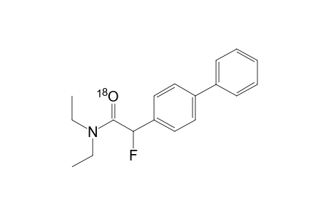 2-([1,1'-Biphenyl]-4-yl)-N,N-diethyl-2-fluoro-(18O)-acetamide