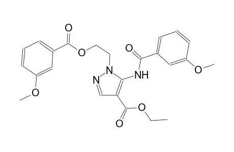 1H-pyrazole-4-carboxylic acid, 5-[(3-methoxybenzoyl)amino]-1-[2-[(3-methoxybenzoyl)oxy]ethyl]-, ethyl ester