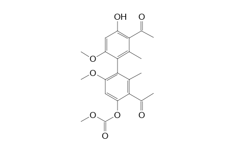 (M)-3,3'-Diacetyl-4-hydroxy-6,6'-dimethoxy-4'-methylcarbonate-2,2'-dimethyl-1,1'-biphenyl