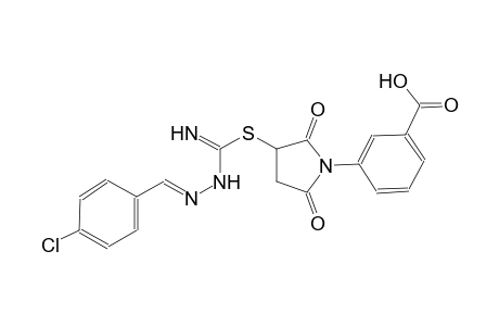 benzoic acid, 3-[3-[[[(2E)-2-[(4-chlorophenyl)methylene]hydrazino]iminomethyl]thio]-2,5-dioxo-1-pyrrolidinyl]-