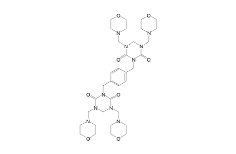 OMEGA,OMEGA'-BIS-(1,5-BIS-(MORPHOLINOMETHYL)-2,4-DIOXOHEXAHYDRO-1,3,5-TRIAZINYL)-1,4-DIMETHYLBENZENE