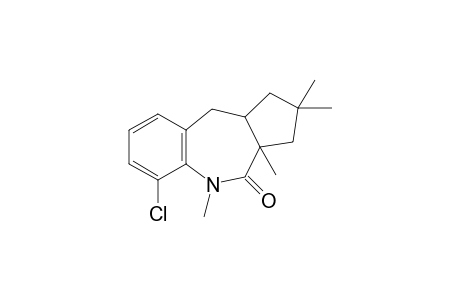 6-chloro-2,2,3a,5-tetramethyl-1,3,10,10a-tetrahydrocyclopenta[c][1]benzazepin-4-one