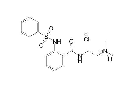 ethanaminium, N,N-dimethyl-2-[[2-[(phenylsulfonyl)amino]benzoyl]amino]-, chloride