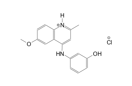 4-(3-hydroxyanilino)-6-methoxy-2-methylquinolinium chloride