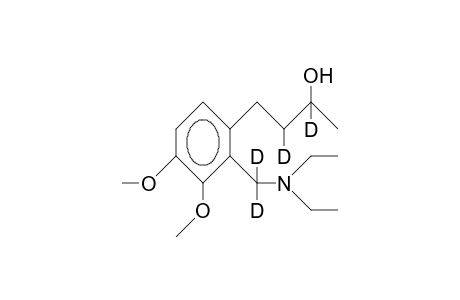 1-(2',3'-Dideutero-3'-hydroxy-butyl)-2-(diethylamino-dideutero-methyl)-3,4-dimethoxy-benzene