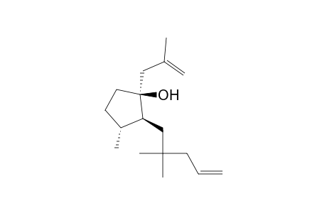 2-(2,2-Dimethylpent-4-en-1-yl)-3-methyl-1-(2-methyl-2-propen-1-yl)cyclopentanol