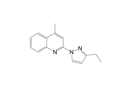 2-(3-ETHYL-PYRAZOL-1-YL-)-4-METHYL-QUINOLINE