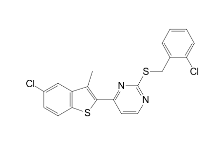 2-[(o-chlorobenzyl)thio]-4-(5-chloro-3-methylbenzo[b]thien-2-yl)pyrimidine