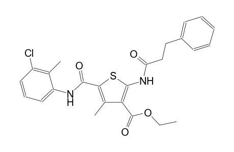 3-thiophenecarboxylic acid, 5-[[(3-chloro-2-methylphenyl)amino]carbonyl]-4-methyl-2-[(1-oxo-3-phenylpropyl)amino]-, ethyl ester