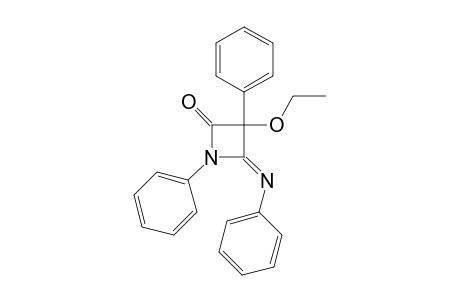 3-Ethoxy-1,3-diphenyl-4-(phenylimino)-2-azetidinone