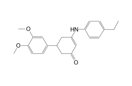 2-cyclohexen-1-one, 5-(3,4-dimethoxyphenyl)-3-[(4-ethylphenyl)amino]-