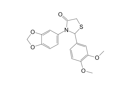 3-(Benzo[d][1,3]dioxol-5-yl)-2-(3,4-dimethoxyphenyl)thiazolidin-4-one