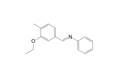 (E)-N-(3-ethoxy-4-methylbenzylidene)aniline