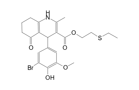 3-quinolinecarboxylic acid, 4-(3-bromo-4-hydroxy-5-methoxyphenyl)-1,4,5,6,7,8-hexahydro-2-methyl-5-oxo-, 2-(ethylthio)ethyl ester