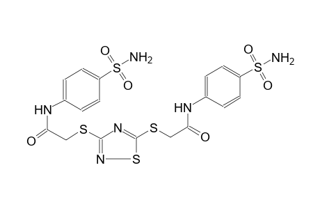 acetamide, N-[4-(aminosulfonyl)phenyl]-2-[[3-[[2-[[4-(aminosulfonyl)phenyl]amino]-2-oxoethyl]thio]-1,2,4-thiadiazol-5-yl]thio]-