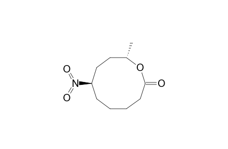 2-Oxecanone, 10-methyl-7-nitro-, (7R*,10S*)-(.+-.)-