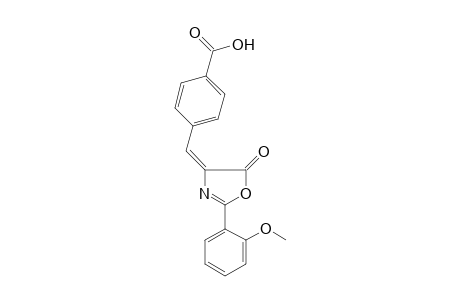 4-[(E)-[2-(2-methoxyphenyl)-5-oxidanylidene-1,3-oxazol-4-ylidene]methyl]benzoic acid