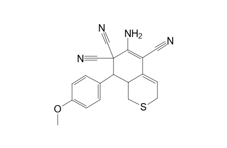 6-Amino-8-(4-methoxyphenyl)-8,8a-dihydro-1H-isothiochromene-5,7,7(3H)-tricarbonitrile