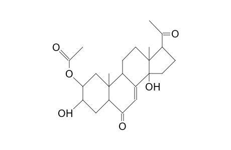 2b-Acetoxy-3b,14-dihydroxy-5b-pregn-7-ene-6,20-dione