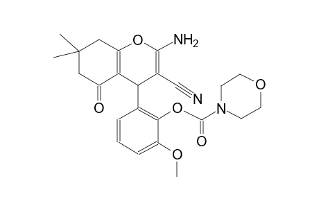 2-(2-amino-3-cyano-7,7-dimethyl-5-oxo-5,6,7,8-tetrahydro-4H-chromen-4-yl)-6-methoxyphenyl 4-morpholinecarboxylate