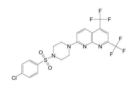 2,4-BIS(TRIFLUOROMETHYL)-7-{4-[(p-CHLOROPHENYL)SULFONYL]-1-PIPERAZINYL}-1,8-NAPHTHYRIDINE