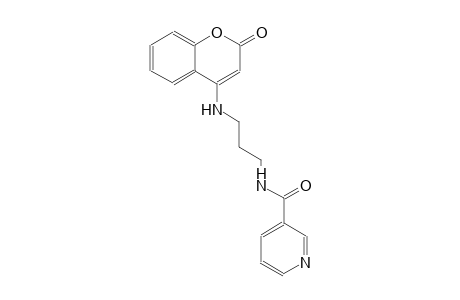 3-pyridinecarboxamide, N-[3-[(2-oxo-2H-1-benzopyran-4-yl)amino]propyl]-
