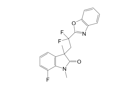 3-(2-(Benzo[d]oxazol-2-yl)-2,2-difluoroethyl)-7-fluoro-1,3-dimethylindolin-2-one