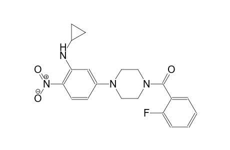 benzenamine, N-cyclopropyl-5-[4-(2-fluorobenzoyl)-1-piperazinyl]-2-nitro-