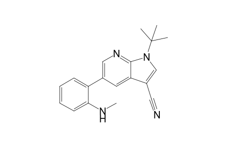 1-tert-Butyl-3-cyano-5-(N-methyl-2-aminophenyl)pyrrolo[2,3-b]pyridine