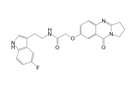 acetamide, N-[2-(5-fluoro-1H-indol-3-yl)ethyl]-2-[(1,2,3,9-tetrahydro-9-oxopyrrolo[2,1-b]quinazolin-7-yl)oxy]-