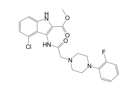 methyl 4-chloro-3-({[4-(2-fluorophenyl)-1-piperazinyl]acetyl}amino)-1H-indole-2-carboxylate