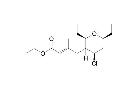 (E)-Ethyl 4-(4-chloro-2,6-diethyltetrahydro-2H-pyran-3-yl)-3-methylbut-2-enoate