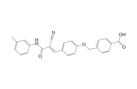4-({4-[(1E)-2-cyano-3-oxo-3-(3-toluidino)-1-propenyl]phenoxy}methyl)benzoic acid