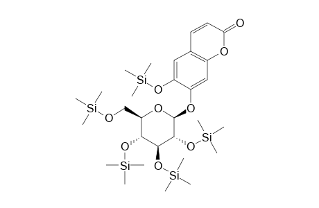 6,7-Dihydroxycoumarin-.beta.-D-glucopyranoside, penta-TMS