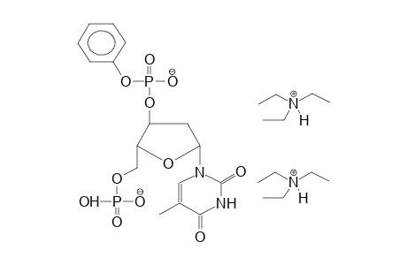 DEOXYTHYMIDINE, 3'-O-PHENYLPHOSPHATE, 5'-PHOSPHATE,BIS(TRIETHYLAMMONIUM) SALT
