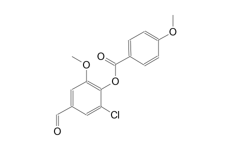 benzoic acid, 4-methoxy-, 2-chloro-4-formyl-6-methoxyphenyl ester