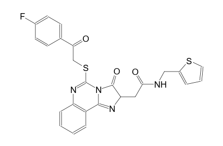 2-(5-{[2-(4-fluorophenyl)-2-oxoethyl]sulfanyl}-3-oxo-2,3-dihydroimidazo[1,2-c]quinazolin-2-yl)-N-(2-thienylmethyl)acetamide