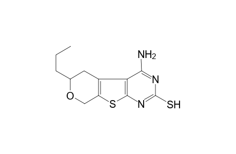 6H-Pyrano[4',3':4,5]thieno[2,3-d]pyrimidine-2-thiol, 4-amino-5,8-dihydro-6-propyl-
