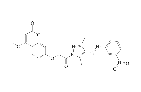 1-(4-Methylcoumarinyl-7-oxyacetyl)-3,5-dimethyl-4-(3-nitrophenylazo)pyrazole