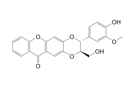 (2R,3R)-2,3-Dihydro-3-(4'-hydroxy-3'-methylphenyl)-2-(hydroxymethyl)-11H-1,4-dioxino[2,3-b]xanthen-11-one