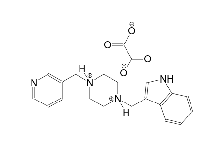 1-(1H-indol-3-ylmethyl)-4-(3-pyridinylmethyl)piperazinediium oxalate