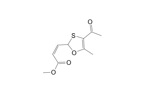 4-Acetyl-5-methyl-2-[(3-methoxycarbonyl)prop-2-en-1-yl]oxathiolene