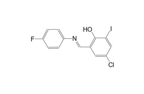 4-chloro-2-{(E)-[(4-fluorophenyl)imino]methyl}-6-iodophenol